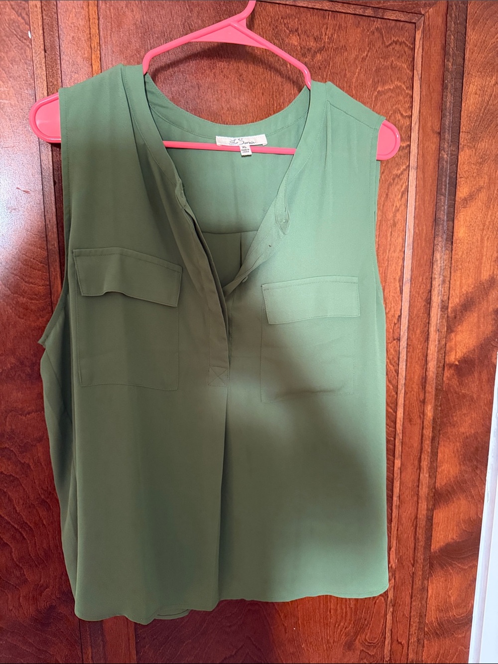Sleeveless Utility Camisole in Olive Green by